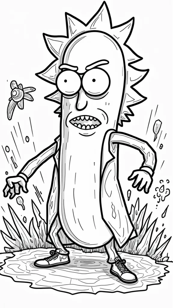 coloriage de rick pickle